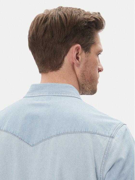 Wrangler Wrangler džínová košile Western 112362742 Modrá Regular Fit
