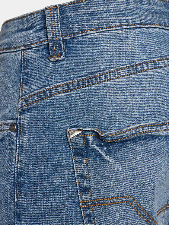 INDICODE INDICODE Pantaloni scurți de blugi Kaden Holes 70-104 Albastru Regular Fit