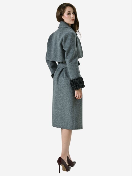 Rinascimento Rinascimento Płaszcz Cappotto donna Szary Regular Fit