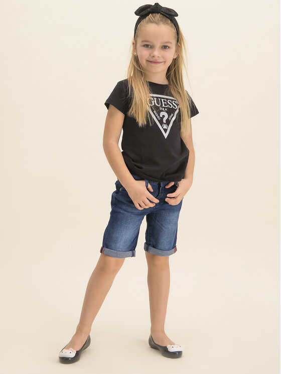 Guess Guess Футболка K73I56 K5M20 Чорний Regular Fit