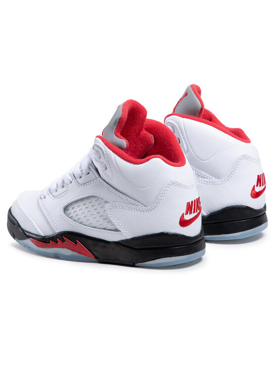 Nike Nike Čevlji za košarko Jordan 5 Retro (PS) 440889 102 Bela