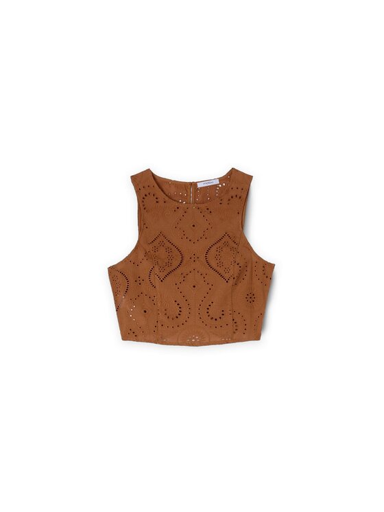Motivi Motivi Top D758Q000486N022 Brązowy Regular Fit