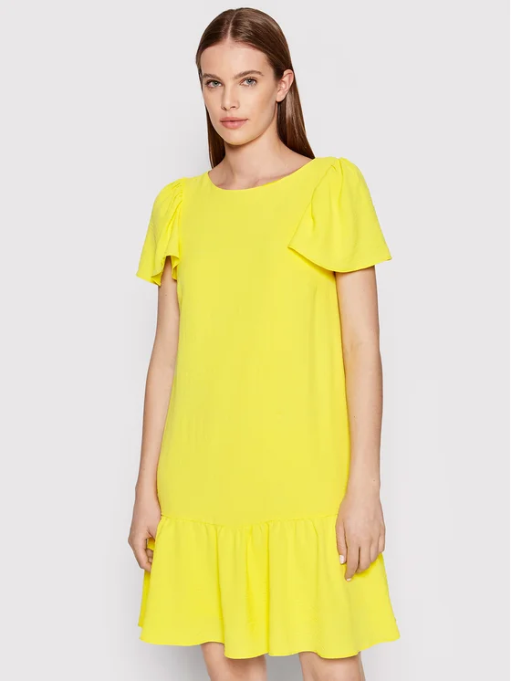 DKNY Kleid für den Alltag DD2A759A Gelb Relaxed Fit