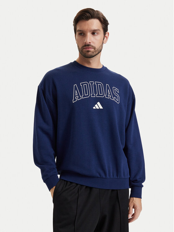 adidas adidas Bluza Seasonal Essentials Collegiate French Terry Crew Sweatshirt KG0514 Niebieski Regular Fit