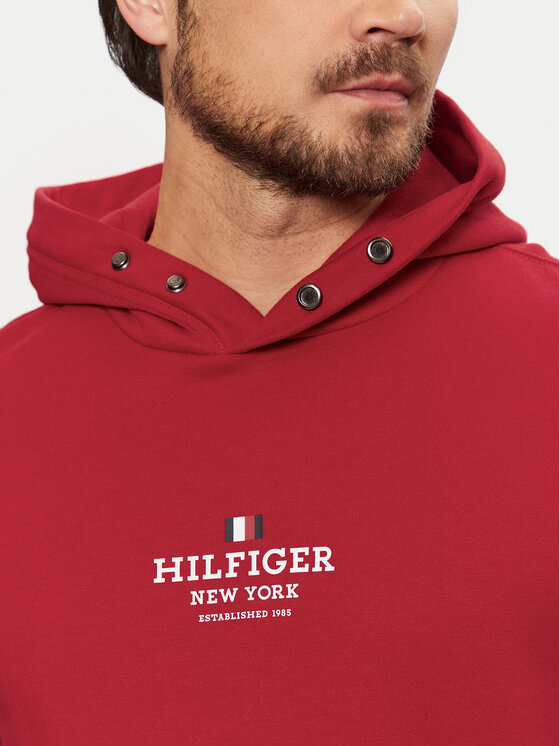 Tommy Hilfiger Tommy Hilfiger Bluza MW0MW39050 Czerwony Regular Fit