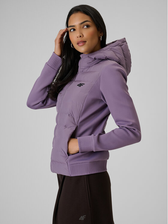 4F 4F Kurtka puchowa EVERYDAY ACTIVE Fioletowy Slim Fit