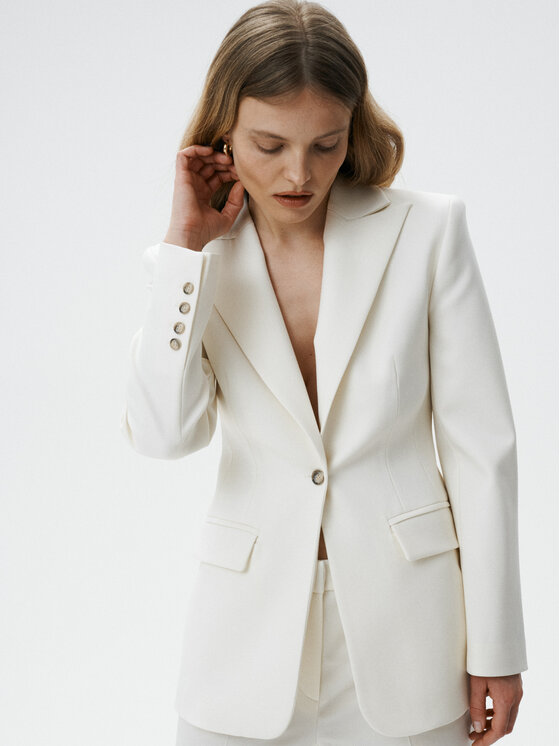 MARI PRETI MARI PRETI Giacca da abito Serene Bianco Regular Fit