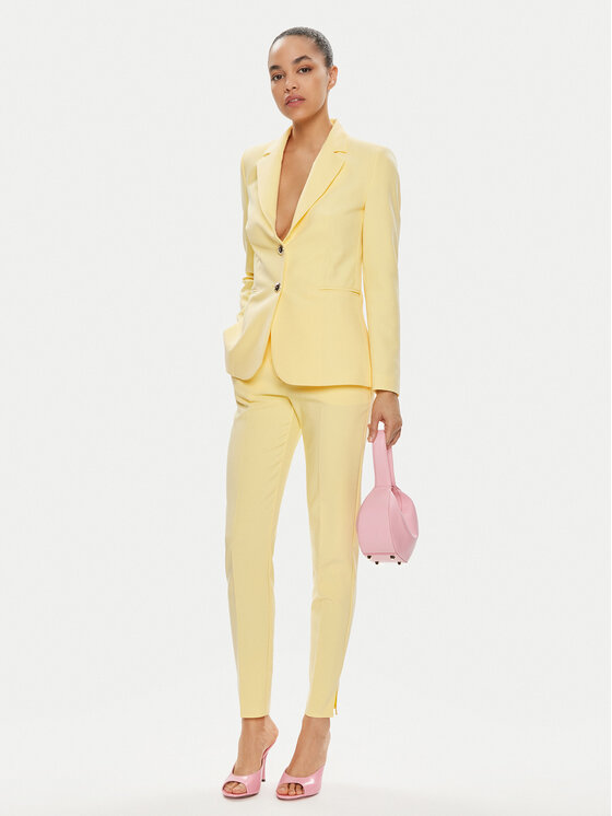 Rinascimento Rinascimento Pantaloni di tessuto CFC0118281003 Giallo Regular Fit