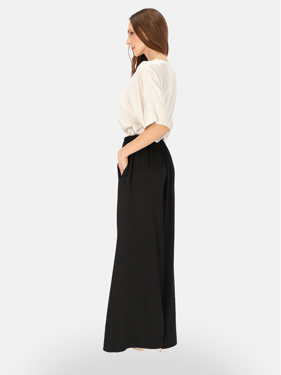 L’AF L’AF Spodnie materiałowe Sheron Czarny Wide Leg