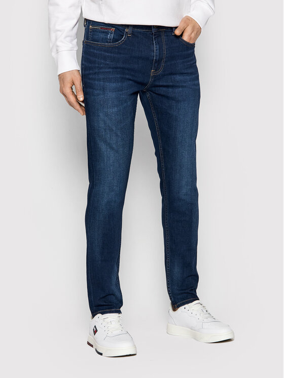 Tommy Jeans Jeans Hlače Austin DM0DM09552 Modra Slim Tapered Fit