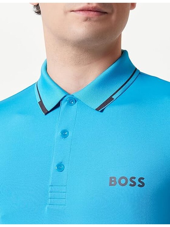 BOSS Boss Polo 50506203-442 Turkusowy Slim Fit