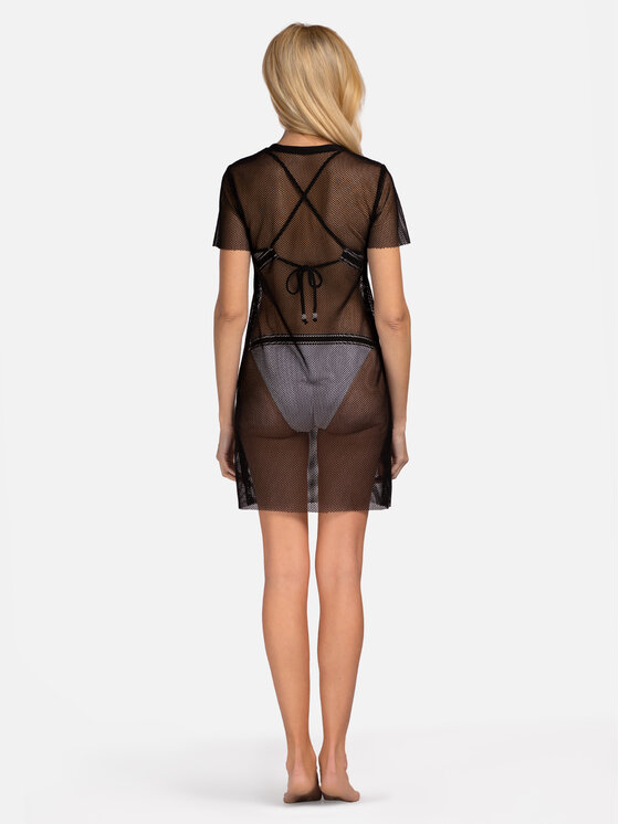Miss Lou Miss Lou Vestito da spiaggia O-MM2-CZ Nero