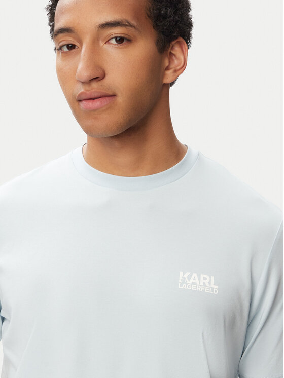 KARL LAGERFELD KARL LAGERFELD Тишърт 755781 563235 Светлосин Regular Fit