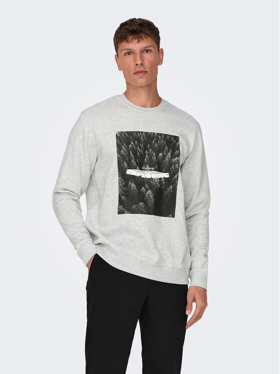 Only & Sons Bluză 22027006 Gri Relaxed Fit