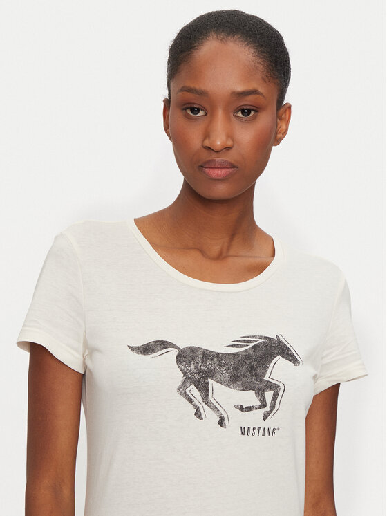 Mustang Mustang Majica Loa 1015450 Bela Slim Fit