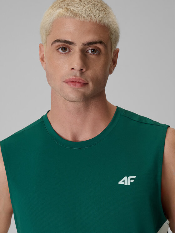 4F 4F Koszulka techniczna SERVE & SMASH Zielony ciemny Regular Fit
