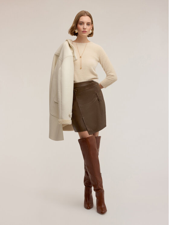 Motivi Motivi Cardigan M554W203750N011 Écru Regular Fit