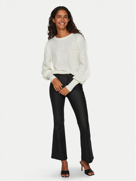Vila Vila Sweter Ava 14090317 Écru Regular Fit