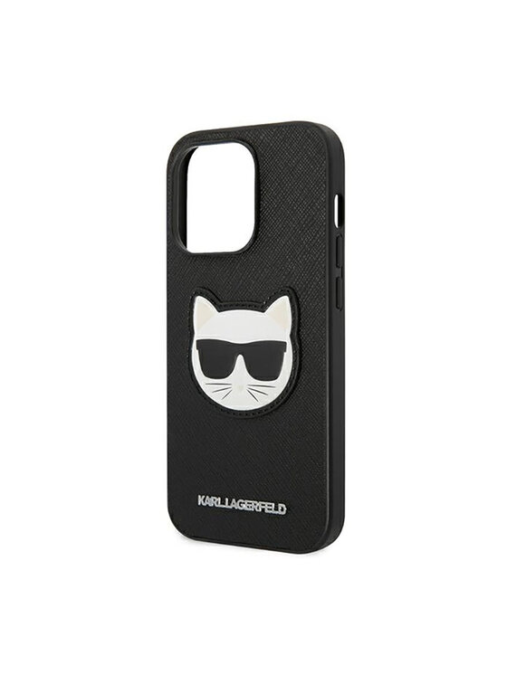 KARL LAGERFELD KARL LAGERFELD Etui na telefon Saffiano Choupette Head Patch Case Czarny