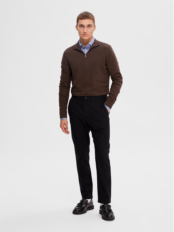 Selected Homme Selected Homme Chinosy 16090139 Czarny Slim Fit