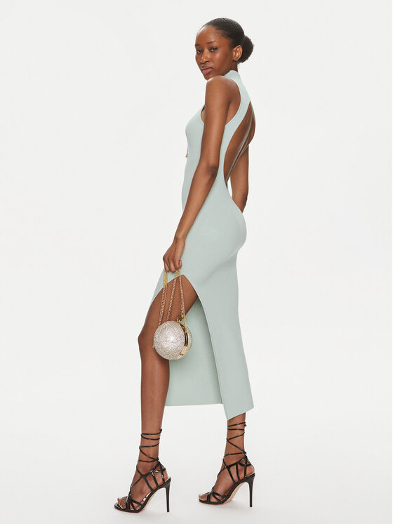 Elisabetta Franchi Elisabetta Franchi Sukienka codzienna AM-69S-41E2-V400 Zielony Slim Fit