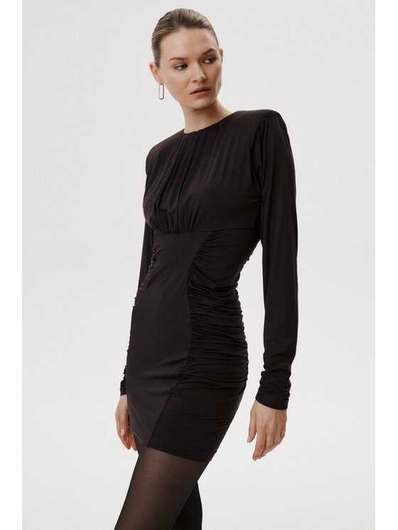 MARI PRETI MARI PRETI Abito da cocktail Voleta Marrone Slim Fit