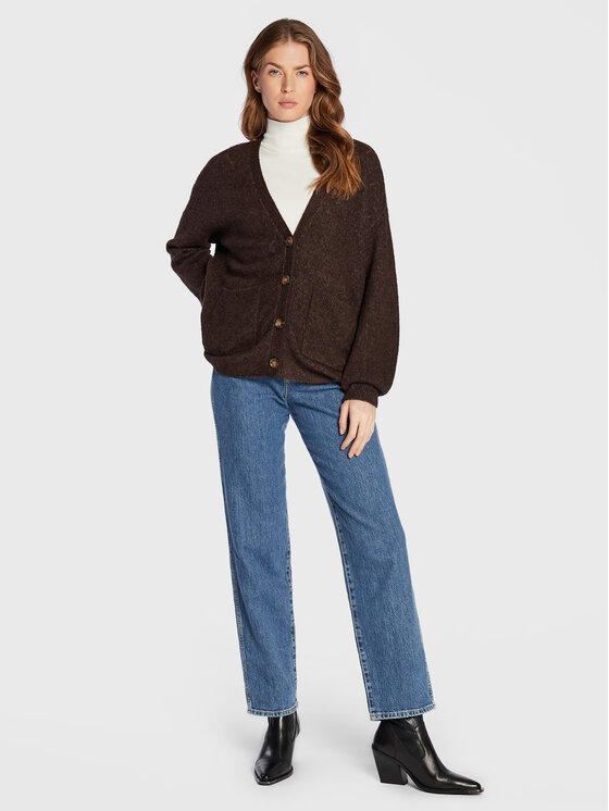 Cardigan Merle 10610140 Marrone Loose Fit