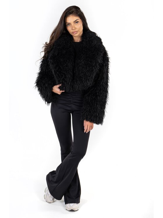 Agatha Studio Agatha Studio Futro A26ZS-FU-K01 Czarny Classic Fit