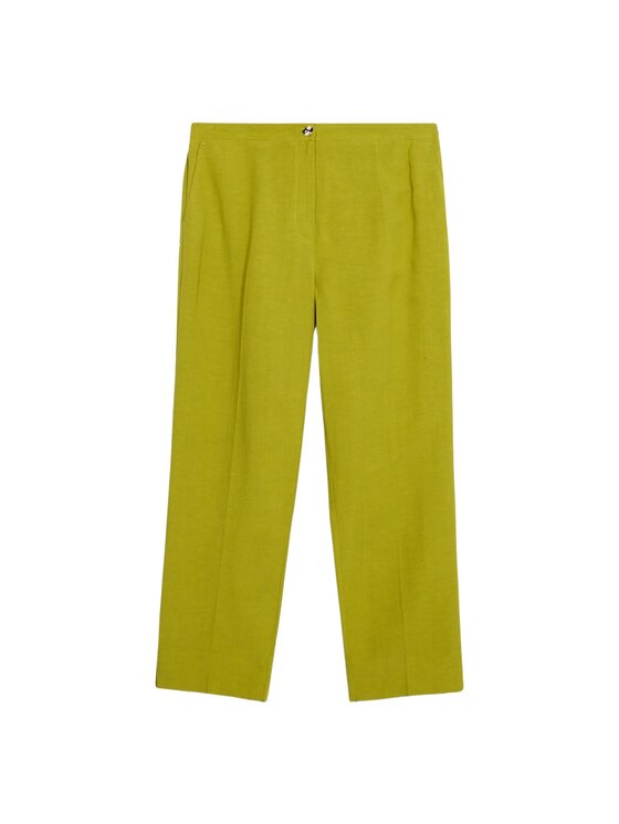 Oltre Oltre Spodnie materiałowe P063R008584N005 Zielony Regular Fit