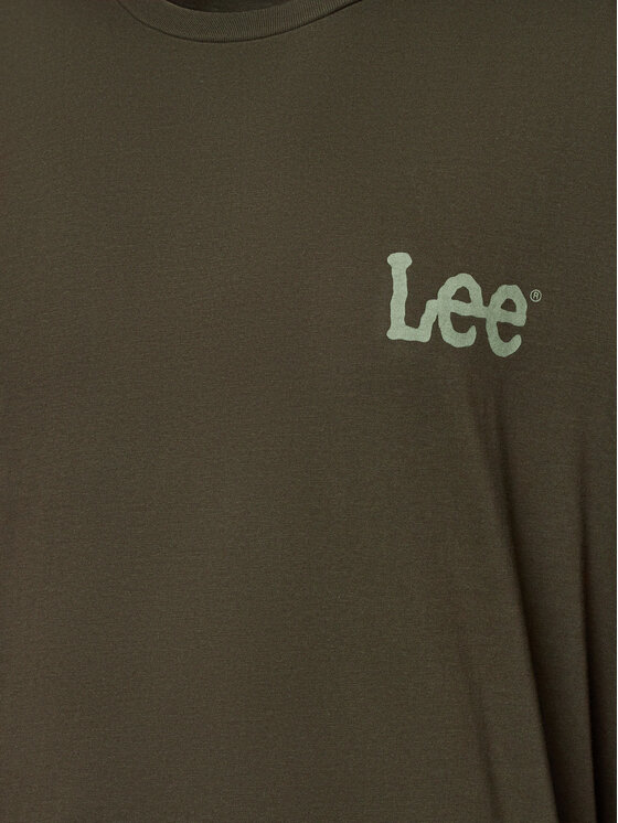 Lee Lee Longsleeve Wobbly 112355592 Zielony Regular Fit