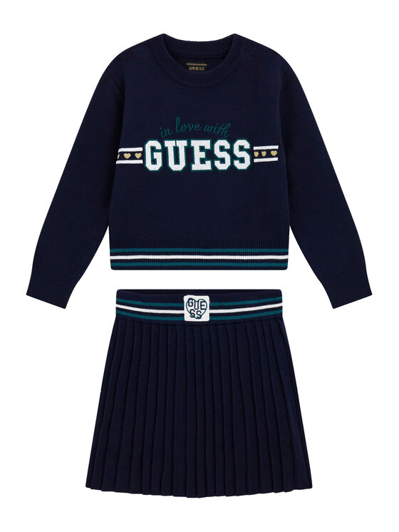 Guess Guess Komplektas: palaidinė ir sijonas K6YG02 Z0815 Tamsiai mėlyna Regular Fit