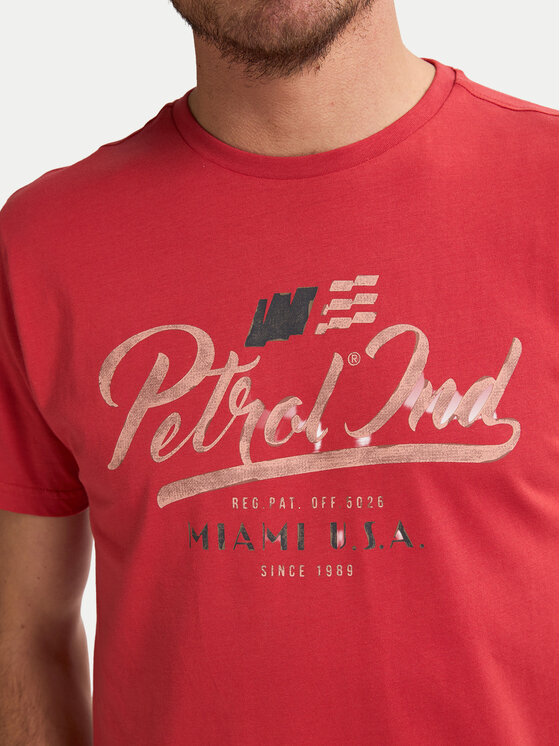 Petrol Industries Petrol Industries T-Shirt M-1050-TSR600 Czerwony Regular Fit