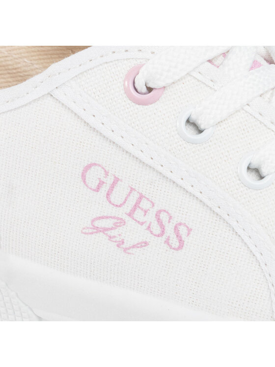 Guess Guess Πάνινα παπούτσια Piuma Mid FI7PIA FAB12 Λευκό