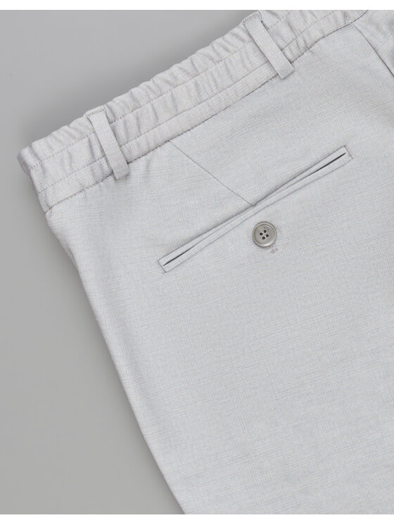 Borgio Borgio Spodnie garniturowe perledo Szary Slim Fit