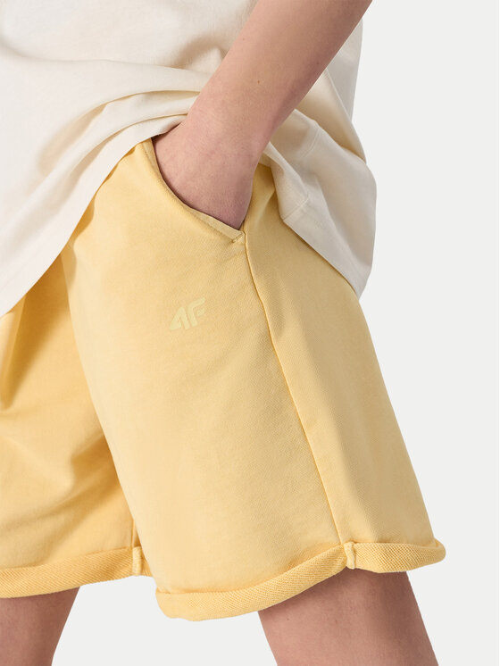 4F 4F Αθλητικό σορτς 4FJWSS24TSHOM279 Κίτρινο Regular Fit