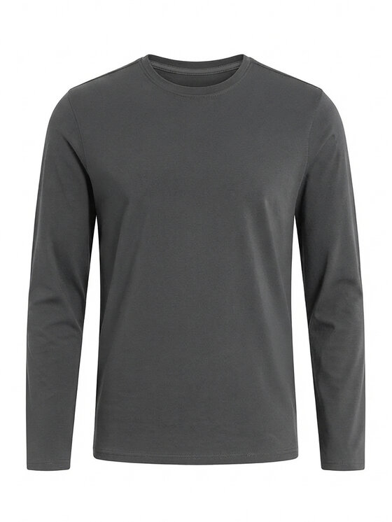Ombre Ombre S dlouhým rukávem L173 Tmavě šedá Regular Fit