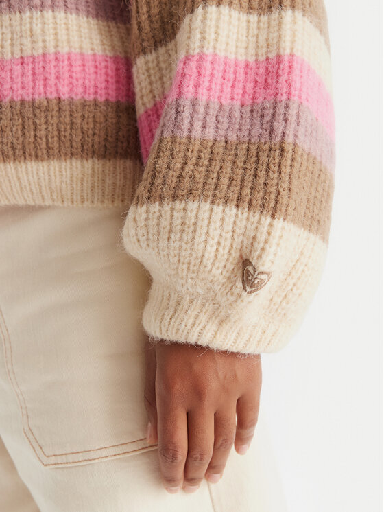 Roxy Roxy Cardigan Marble Tiles Stripe ERJSW03669 Beige Regular Fit