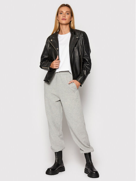 Gestuz Gestuz Odinė striukė Melgz 10904666 Juoda Regular Fit