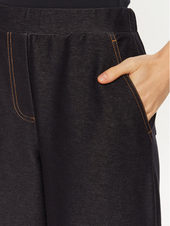 Max Mara Leisure Max Mara Leisure Hlače Foggia 2426786108 Tamnoplava Wide Leg
