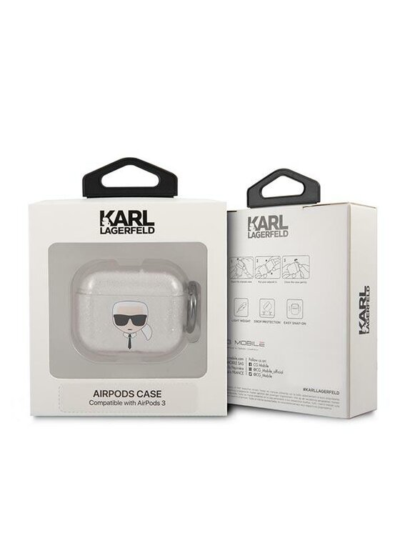 KARL LAGERFELD KARL LAGERFELD Etui na słuchawki AirPods 3 Srebrny