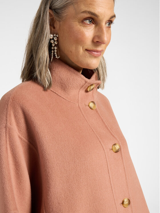 Elena Mirò Elena Mirò Płaszcz zimowy 8003E000178N006 Różowy Over Fit