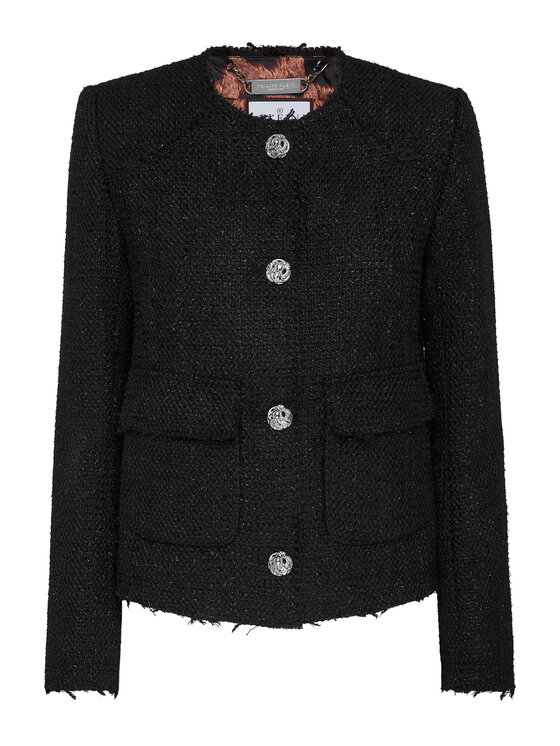 PHILIPP PLEIN PHILIPP PLEIN Vatovaná bunda 9381 Čierna Regular Fit