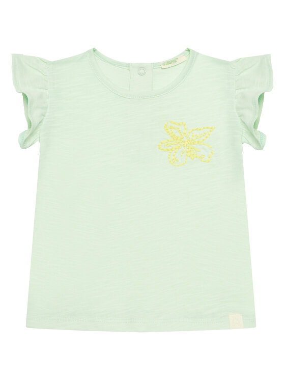 United Colors Of Benetton United Colors Of Benetton Póló és rövidnadrág 3O7SAK015 Zöld Regular Fit