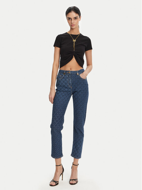 Elisabetta Franchi Elisabetta Franchi T-shirt MA-006-51E2 Crna Regular Fit