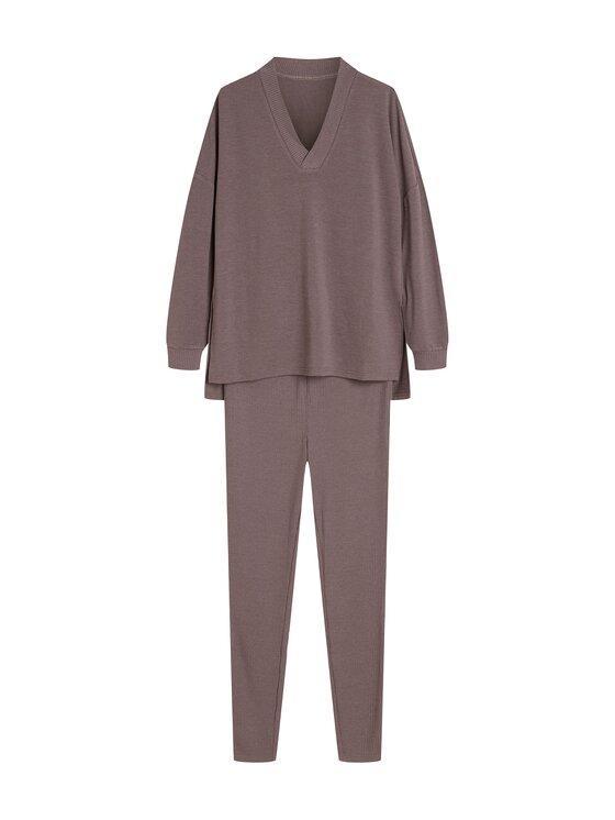 Esotiq Esotiq Komplet bluza i legginsy 42411 Szary Loose Fit