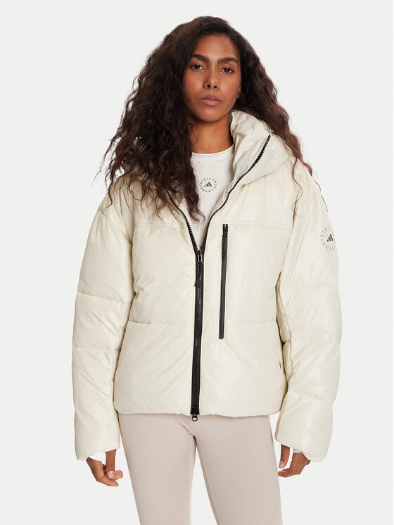 adidas by Stella McCartney adidas by Stella McCartney Μπουφάν χειμωνιάτικο JV8548 Μπεζ Loose Fit