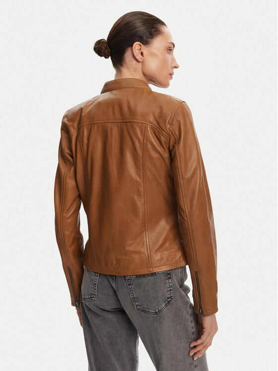 Serge Pariente Serge Pariente Usnjena jakna 77040 Rjava Regular Fit