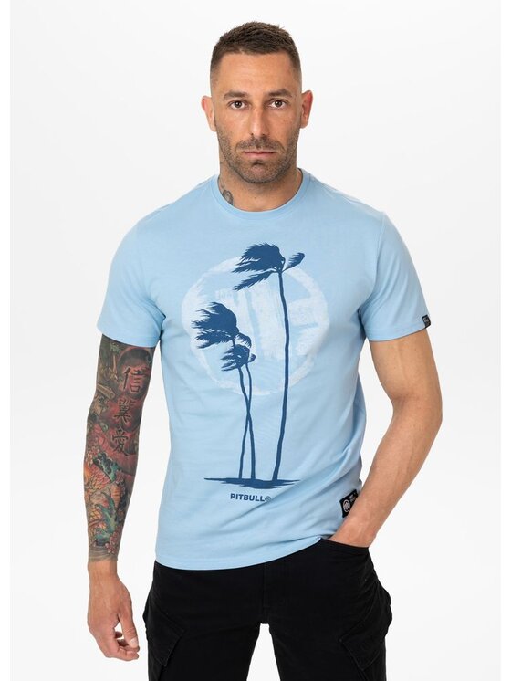 PITBULL PITBULL T-Shirt PALMS Niebieski jasny Regular Fit