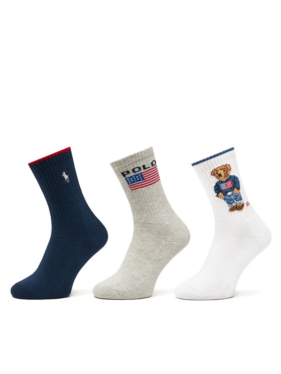 Zestaw 3 par wysokich skarpet damskich Polo Ralph Lauren