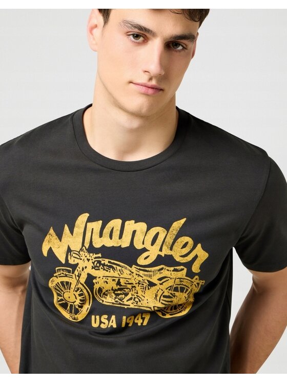 Wrangler Wrangler T-shirt Americana Tee Nero Regular Fit